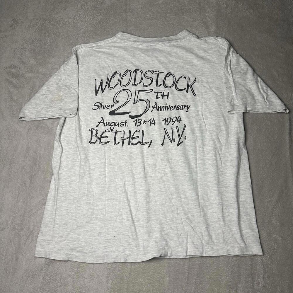 Vintage 1994 Woodstock 25th Anniversary Bethel‎ NY Graphic Music Band Tee Size L - Picture 8 of 10